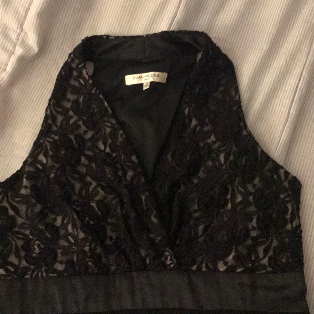Sleeveless lace tier black dress size 14